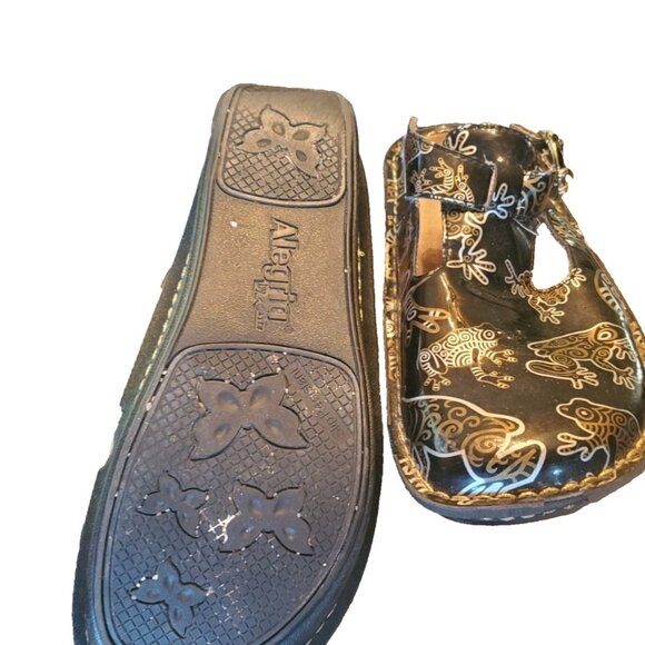 Alegria Sz 37 Gold And Silver Frog Clogs Mules ALG-DON-361 - Picture 7 of 7
